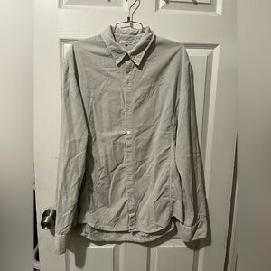 James Perse Light Gray Casual Button Down Shirt Size 4